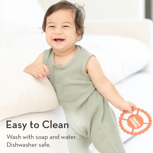 Vista 6 de Bella Tunno Happy Teether para Niñas - Anillo de Dentición Suave y de Agarre Fácil Perfecto para Bebés y Juguetes de Dentición para Ayudar a Calmar