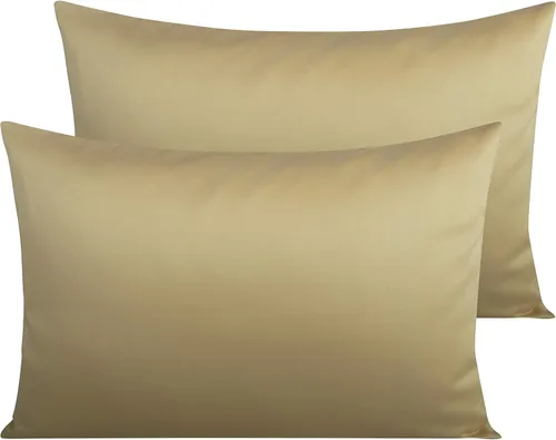 Vista 9 de NTBAY Fundas de Almohada de Algodón Egipcio Queen - Juego de 2, Fundas de Almohada de Algodón de 500 Hilos - Fundas de Almohada Suaves