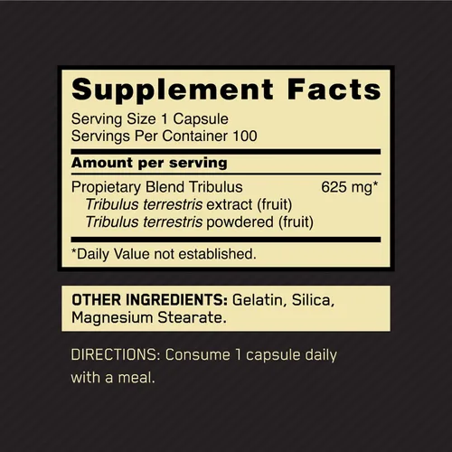 Vista 2 de Optimum Nutrition Tribulus Terrestris 625 mg, 100 cápsulas