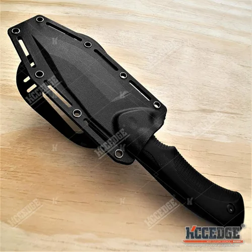 Vista 8 de KCCEDGE Cuchillo táctico Cuchillo de caza Cuchillo de supervivencia Cuchillo de supervivencia de 9 pulgadas, cuchillos de hoja fija de espiga