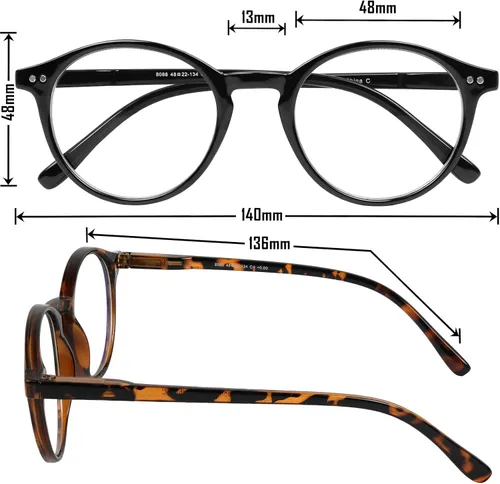 Vista 2 de Yogo Vision Blue Light Blocking Glasses Men Women Computer Anti Eyestrain Glasses Round Frame Blue Light Blocker Eyeglasses