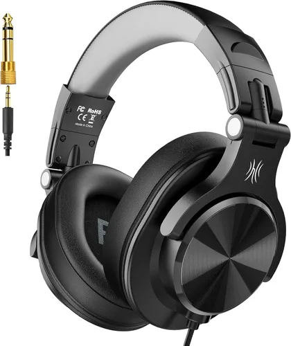 OneOdio A71D - Auriculares con cable de diadema, auriculares de monitor de estudio, auriculares estéreo de DJ de alta resolución con diseño