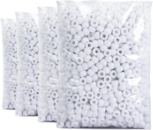 Vista 11 de Praisebank 4000 cuentas de poni negras, en forma de barril, plástico, cuentas sueltas, cuentas para manualidades, trenzas de pelo