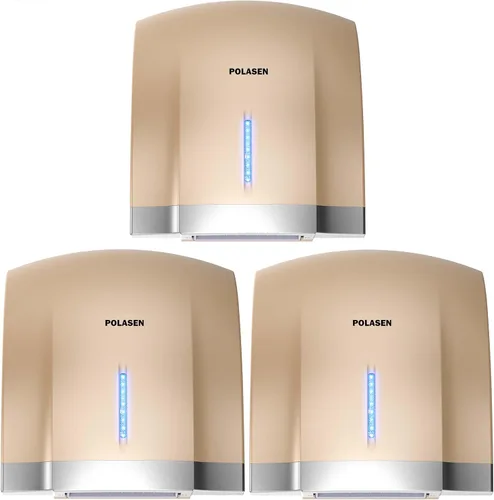 Vista 10 de Secador de manos para baño casero Cubierta ABS blanca Reducción de ruido Fácil instalación Enchufe para el hogar