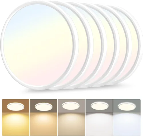 Vista 14 de hunhun Lámpara de techo LED de montaje empotrado de 3200 lm, 12 pulgadas, 5CCT ajustable, lámpara de techo LED súper delgada de 0,87 pulgadas