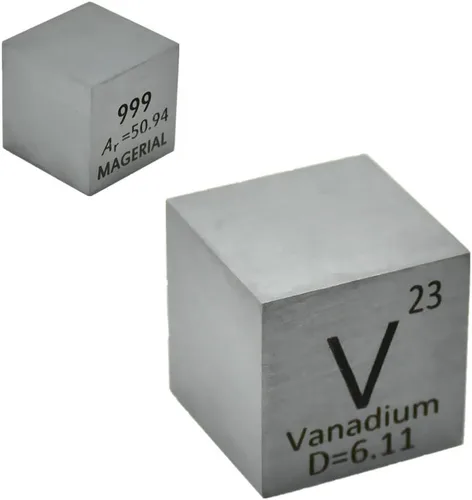 Vista 27 de Cubo de Antimonio Sb 99.99% Elemento Puro de 10mm de Densidad para Colección de Elementos, Tabla Periódica, Cazador y Más (1 cm, Antimonio)