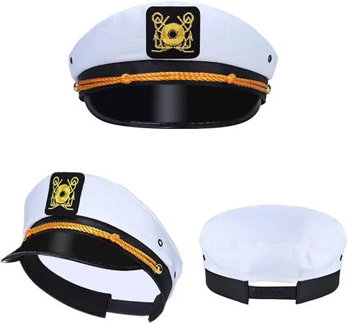 Vista 2 de Yacht Captain Hat for Men Women Adjustable Sailor Hat for Party 146 Pack