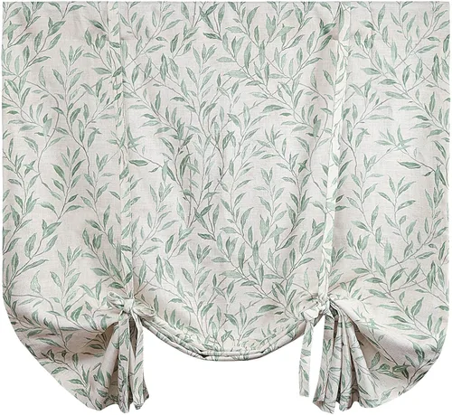 Vista 29 de VOGOL Cortinas pequeñas para ventana, lindas cortinas cortas con estampado de pájaros para cuarto de bebé, baño, cafetería, puerta, cabeza, 30 x 24