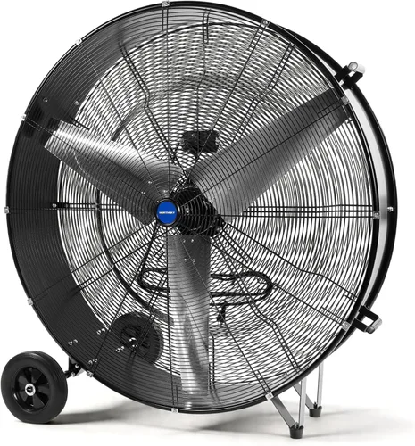 NORTHSKY Ventilador de tambor industrial de alta velocidad de 30000 CFM de 42 pulgadas, ventilador de granero de piso de barril resistente, 2