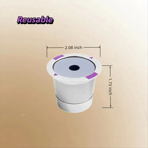 Vista 2 de Filtro de café reutilizable de alta calidad, cápsulas de café reutilizables de acero inoxidable K Cups compatibles con cafetera Keurig 1.0 y 2.0