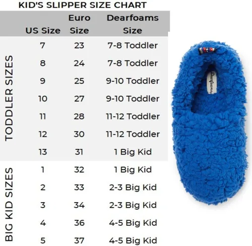 Vista 5 de Dearfoams Pantuflas lavables Skye Pile con espalda cerrada para niños
