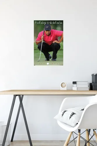 Vista 4 de Trends International Tiger Woods - Póster de pared The Ball & Me, 14.725 x 22.375 pulgadas, versión premium sin marco