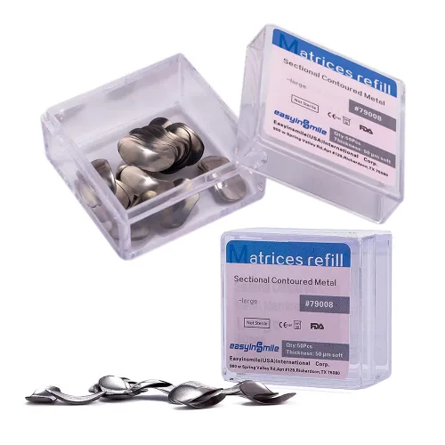 Vista 13 de SNAWOP Matriz dental 50μm Matrices metálicas contorneadas seccionales 100PCS sistema completo de matriz+2 anillos