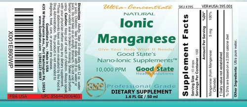 Vista 2 de Good State Manganeso iónico natural Concentrado líquido Tecnología mineral de tamaño nano Suplemento dietético de grado profesional