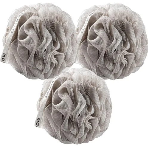 Vista 16 de MainBasics Esponja de esponja para baño y ducha, esponja para el cuerpo, exfoliante corporal (juego de 3, hielo negro)