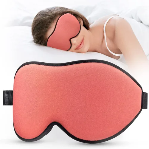 Vista 8 de Máscara para dormir LitBear para mujeres y hombres que duermen de lado, máscara para ojos para dormir con bloqueo de luz, máscara para dormir
