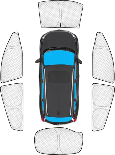Vista 20 de KMF 6 piezas de parasoles gruesos para Mazda 3 Hatchback (No Sedán) 2014-2018 Accesorios, parasoles completos para parabrisas y ventanas de coche