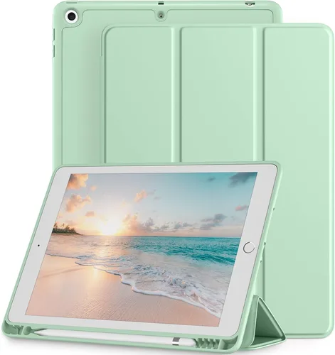 Vista 16 de Mastten - Compatible con funda para iPad de 9ª/8ª/7ª generación, para iPad de 10.2 pulgadas con soporte para lápiz, funda inteligente con soporte