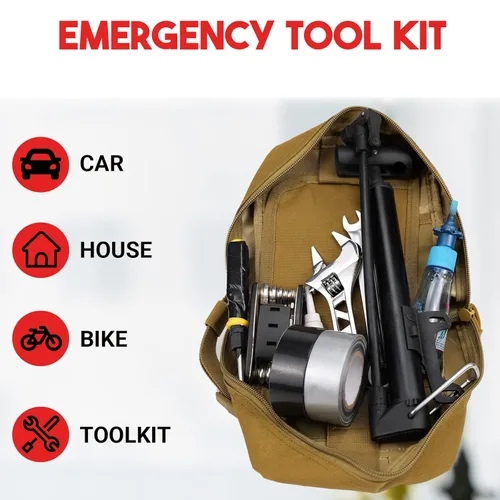 Vista 3 de Mini cinta adhesiva para conductos, 1 pulgada x 10 yardas, 1 paquete, rollo pequeño, impermeable, kit de emergencia, multiusos, desgarro a mano