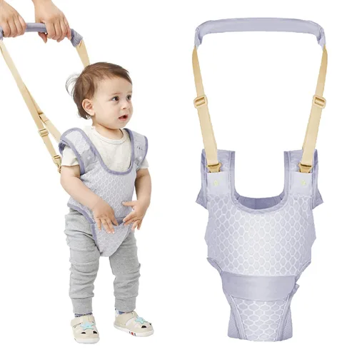 Vista 8 de Arnés para caminar para bebé, ayudante de mano para niños con entrepierna desmontable, arnés ajustable para andar, cinturón auxiliar, aprendizaje
