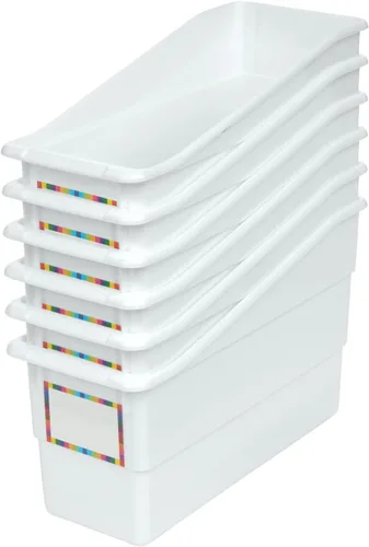 Vista 12 de Really Good Stuff Soportes duraderos para libros y carpetas, paquete de 6, color negro