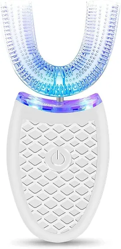 Cepillo de dientes eléctrico ultrasónico para adultos, cepillo de dientes automático en forma de U boca entera Limpieza de 360° Blanqueamiento de
