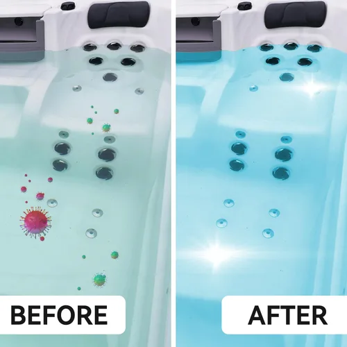 Vista 2 de Tabletas de bromo de 2 libras para jacuzzis y spas – 1 pulgada de rápida disolución, bajo olor, desinfectante de larga duración