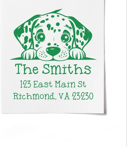 Vista 178 de Sello de alta calidad para cachorros Airedale Terrier – Sello de dirección personalizado – Ideal para los amantes de los perros – Elección de 5