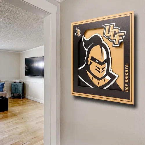 Vista 3 de YouTheFan NCAA Central Florida Knights - Arte de pared de la serie 3D con logotipo - 12 x 12