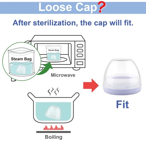Vista 3 de Tapones de cúpula Maymom, anillos de rosca, discos de sellado compatibles con botellas naturales Avent, botellas de PP; no incluye tetina. Convierta