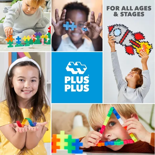 Vista 6 de Plus-Plus Big - 15 piezas de mezcla básica - Juego de construcción encastrable «STEM/STEAM» con bloques grandes para niños pequeños y preescolares