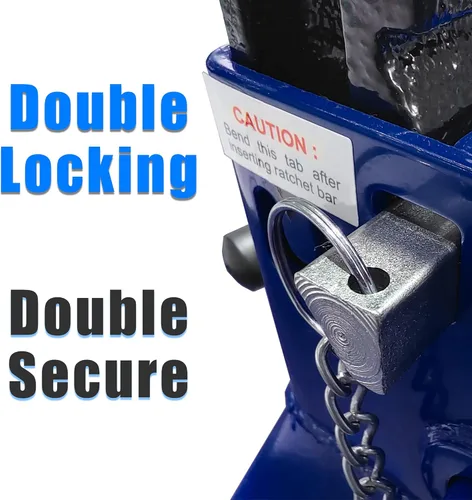 Vista 7 de TCE 3 toneladas (6,000 libras) capacidad de doble bloqueo de acero Jack Stands, paquete de 2, azul, AT43002AU