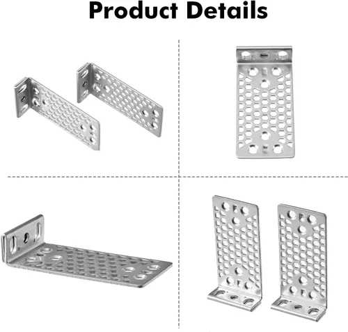 Vista 3 de MokerLink Oreja de montaje en rack de metal para interruptores de 17,3 pulgadas, compatible con interruptor de red Cisco 2960X 2960XR 3650 3850