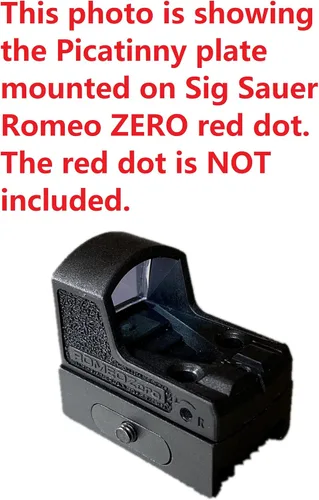 Vista 3 de Ade Advanced Optics Picatinny Placa de montaje/adaptador/soporte - Compatible con Holosun 407k/507k/Holosun EPS Carry, Shield RMSc, Sig Saure Romeo