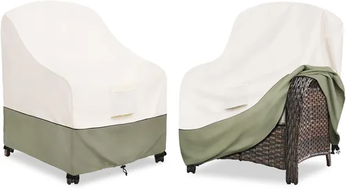 Vista 19 de Bitubi Funda impermeable para sofá de patio, funda de sofá resistente de 3 plazas para exteriores, tamaño de hasta 76 pulgadas de ancho x 32.5