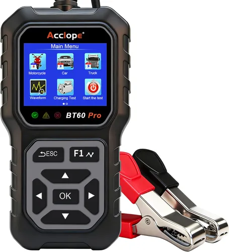 BT60 Pro Probador de Batería de Coche, Analizador Digital con Impresión en la Nube, Verificador de Batería de 6V/12V/24V para AGM, Litio, Baterías