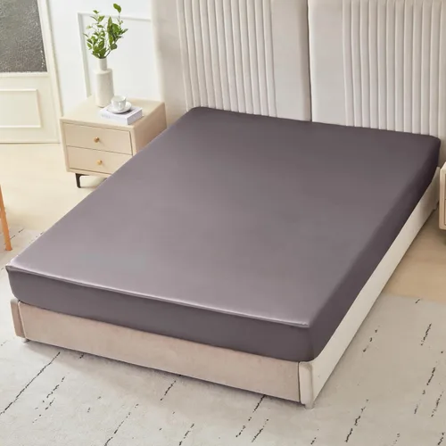 Mulberry Park - Sábana bajera de cajón individual,100% seda de morera, 22 momme 6A, cajón profundo de 15 pulgadas, transpirable, ultrasuave,