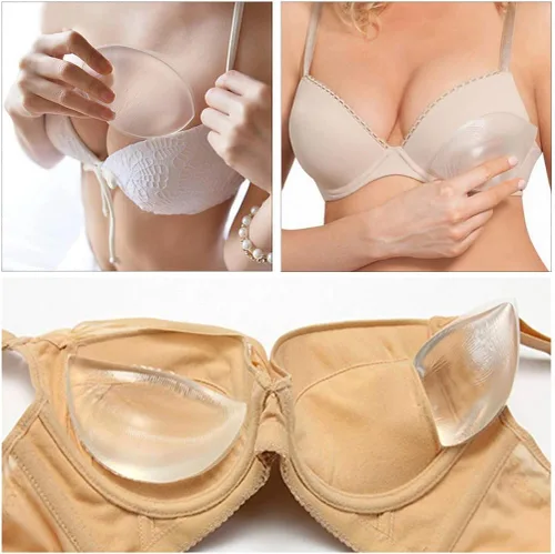 Vista 4 de Sujetador de silicona suave para mujer, almohadillas para realzar el pecho del pecho, push-upGathering para copa ABC