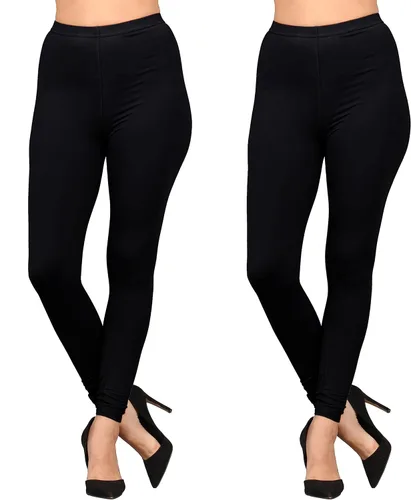 Lildy Leggings sólidos y navideños súper suaves para mujer, elásticos, no se transparentan