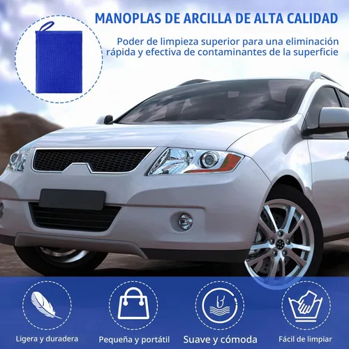 Vista 7 de Windspeed Paquete de 2 Guantes de Arcilla, Barra de Arcilla de Microfibra para Detallado de Automóviles, Guante de Barra de Arcilla de Grado Medio