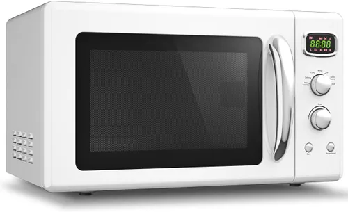 Vista 10 de ARLIME Microondas retro de 0.9 pies cúbicos, horno microondas de encimera de 900 W con 5 niveles de potencia, descongelación y cocción automática