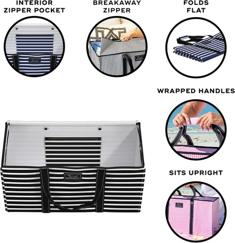 Vista 14 de SCOUT Errand Boy - Bolso utilitario extra grande y ligero con cremallera separable, plegable para comestibles y mercado o playa