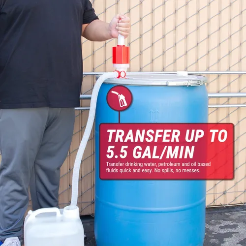 Vista 4 de TERA PUMP Bomba de tambor TRDRUM40 y bomba manual de fuente de agua a presión manual sin BPA