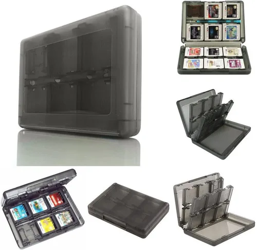Vista 4 de Caja de almacenamiento 28 en 1 compatible con 3DS 3DS DSiDSi XLDSi LLDSDS Lite Games Holder, caja de almacenamiento de cartucho (blanco)