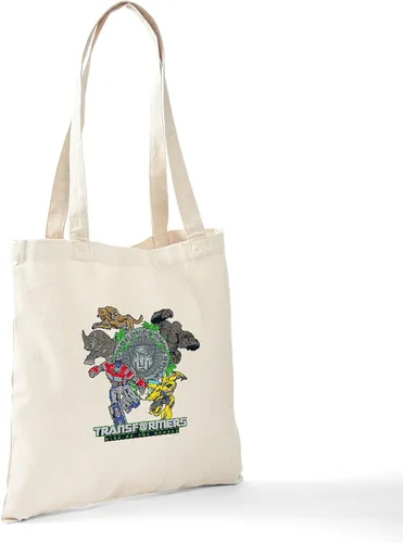 Vista 6 de CafePress Transformers 7 Heroes - Bolsa de compras reutilizable de lona beige natural