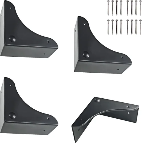 Protector de esquina de caja de metal, 4 piezas de protector de esquina para escritorio, caja de escritorio, protector decorativo de seguridad para