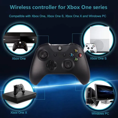 Vista 4 de Control inalámbrico para todos los modelos de Xbox One Xbox Series XSXbox OneXbox One SOne X, con conector para auriculares (negro)