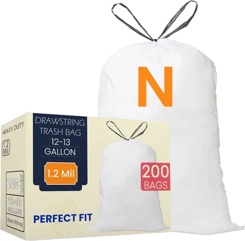 Vista 12 de Code C - 100 bolsas de basura resistentes con cordón de 2.6 a 3.2 galones, compatibles con simplehuman Code C, bolsas de basura de 2.6 a 3.2