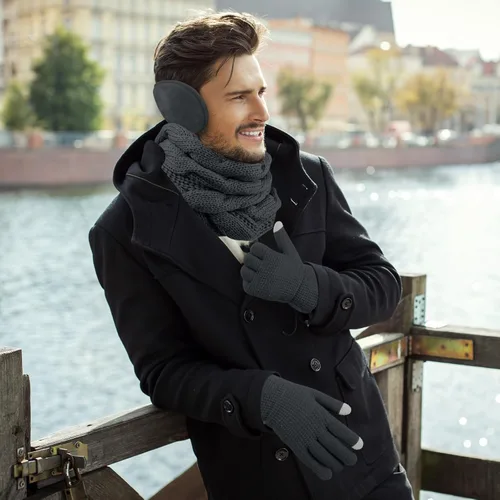 Vista 5 de URATOT Conjunto cálido de invierno para hombre o mujer