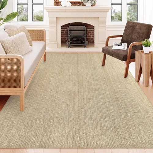 Vista 11 de Collive - Tapete de pasillo de cocina, 2 x 4.3 pies, tejido a mano, reversible, lavable, de algodón, color blanco/beige, para baño, pasillo